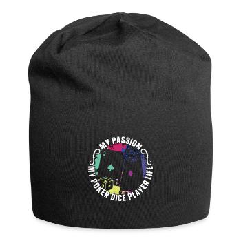 Poker Dice Player My Passion My Poker Card Game - Jersey Beanie - black - Front