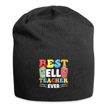 Professeur d’anglais Apprenant d’anglais Professeur d’anglais ELL - Bonnet en jersey - noir - Devant