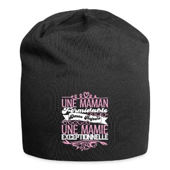 VNFEEB24Grandma Gift- An Exceptional Granny - Jersey Beanie - black - Front