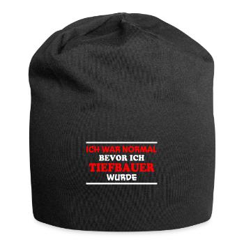 Tiefbauer Spruch Beruf Lustiges Tiefbauer Geschenk - Jersey-Beanie - Schwarz - Vorne