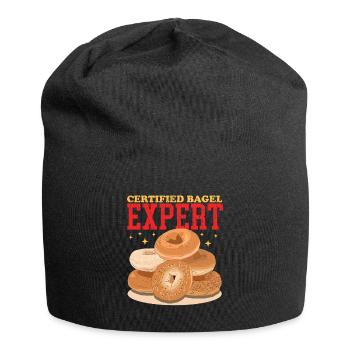 Bagel Expert Bagel Bread Beigel Gift - Jersey Beanie - black - Front