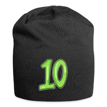 Dix numéros 10 Nombre - Bonnet en jersey - noir - Devant