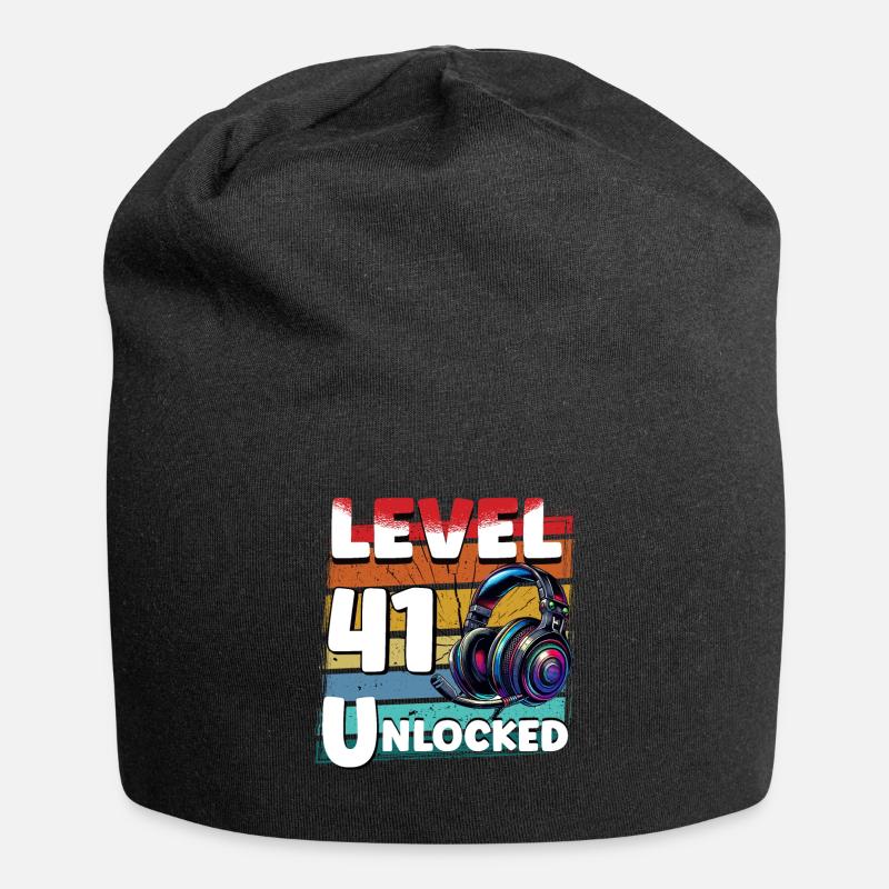 Gaming Geburtstag Level 41 freigeschaltet Zocker - Jersey-Beanie - Schwarz
