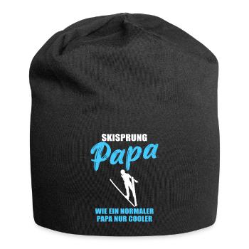 Skisprung Papa: Coolness pur - Jersey-Beanie - Schwarz - Vorne