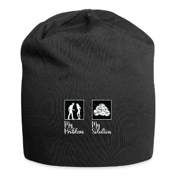 Bunco Player My Problem My Solution Pictogram Mom - Jersey Beanie - black - Front