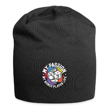 Bunco Player My Passion My Bunco Player Party Game - Jersey Beanie - black - Front