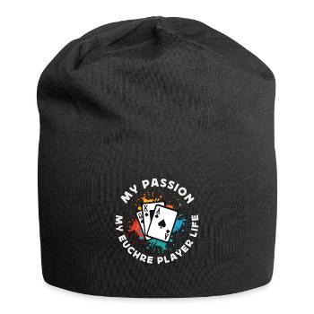 Euchre Player My Passion My Euchre Card Game Lover - Bonnet en jersey - noir - Devant