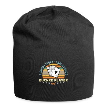 Euchre Player Une petite histoire Je suis un Euchre Lover - Bonnet en jersey - noir - Devant