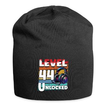 Gaming Birthday Level 44 Unlocked Gamer - Jersey Beanie - black - Front