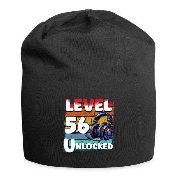 Gaming Birthday Level 56 Unlocked Gamer - Jersey Beanie - black - Front