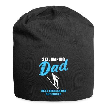 Skisprung Papa: Coolness pur - Jersey-Beanie - Schwarz - Vorne