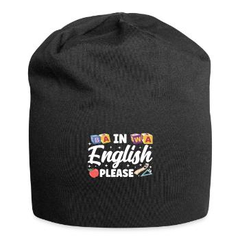 Professeur d’anglais Apprenant d’anglais Professeur d’anglais ELL - Bonnet en jersey - noir - Devant