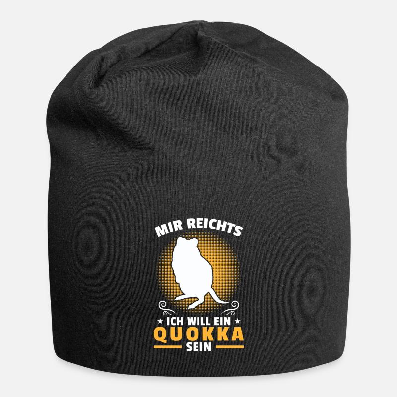 Will ein Quokka sein Beuteltier Quokka - Jersey-Beanie - Schwarz