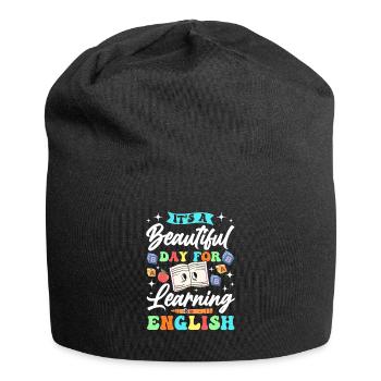 Professeur d’anglais Apprenant d’anglais Professeur d’anglais ELL - Bonnet en jersey - noir - Devant