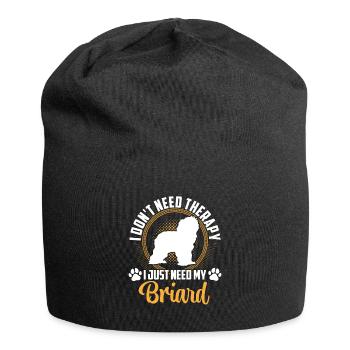 Briard Berger de Brie Just Need Briard - Bonnet en jersey - noir - Devant