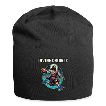 Lustiges Dribbling Jesus Christian Basketball Geschenk - Jersey-Beanie - Schwarz - Vorne
