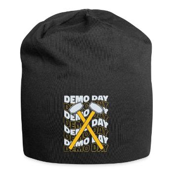Demo Day Home Wrecker Demolition Contractor House - Jersey Beanie - black - Front