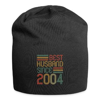 Best husband since 2004 20th wedding anniversary - Jersey Beanie - black - Front