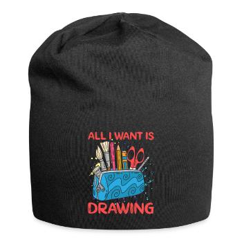 Artiste Peintre Graphique Tout Ce Que Je Veux, Ce Sont Des Dessins - Bonnet en jersey - noir - Devant