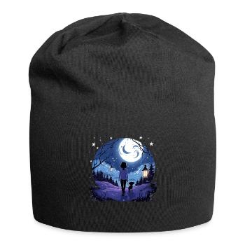 Dog mom Dog owner Starry sky - Jersey Beanie - black - Front