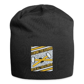 I Swing The Hammer With All The Glamour House - Jersey Beanie - black - Front