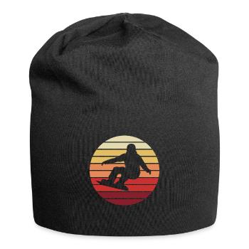 Boarding-Dämmerung - Wintertraum - Jersey-Beanie - Schwarz - Vorne