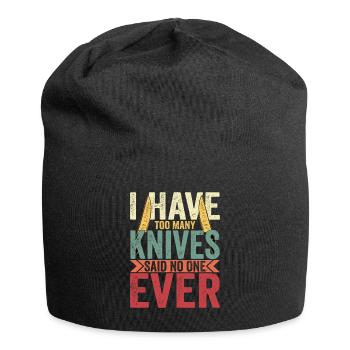 I Have Too Many Knives Knife Collector Hobby - Jersey-Beanie - Schwarz - Vorne