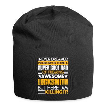 Locksmith Super Cool Locksmith Dad - Jersey Beanie - black - Front