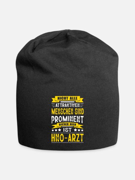 Nicht Alle Menschen Sind Prominent HNO-Arzt Arzt - Jersey-Beanie - Schwarz