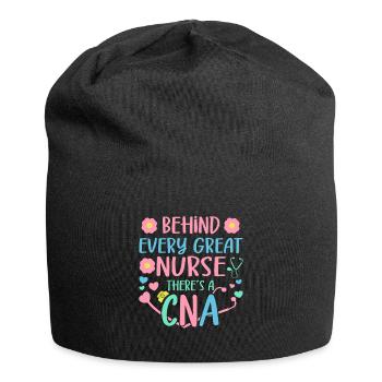 CNA Nursing Quotes Funny Nurse Lovers Cute CNA - Jersey Beanie - black - Front