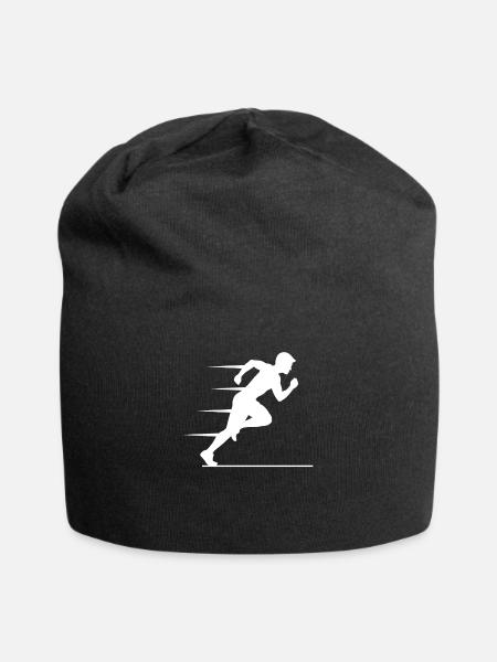 Schneller Sprinter Dynamik Leichtathletik - Jersey-Beanie - Schwarz