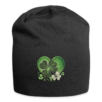 Shamrock Heart Irischer St. Patricks Day Schabernack - Jersey-Beanie - Schwarz - Vorne