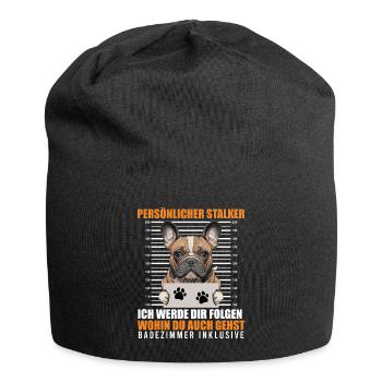 Frenchie PERSÖNLICHER STALKER Lustige - Jersey-Beanie - Schwarz - Vorne