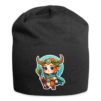 Druide Mignon Illustration - Bonnet en jersey - noir - Devant