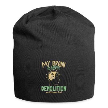 My Brain is 95% Demolition Home Wrecker House - Jersey Beanie - black - Front