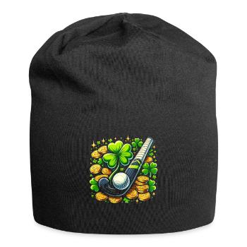 Feldhockey Kleeblatt St. Patricks Day Schabernack - Jersey-Beanie - Schwarz - Vorne