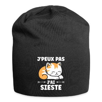 J'ai sieste - Bonnet en jersey - noir - Devant