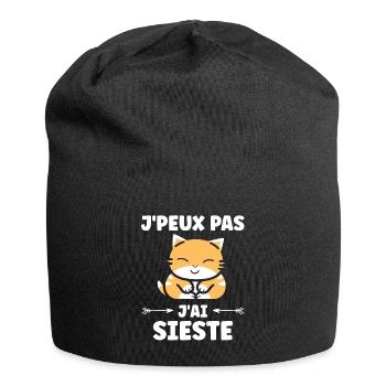 J'ai sieste - Bonnet en jersey - noir - Devant