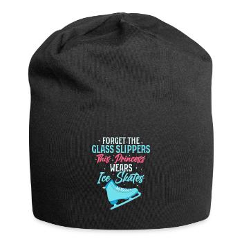 Modern Princess: Ice Skates Not Slippers - Jersey Beanie - black - Front