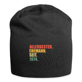 Best husband since 1974 50th wedding anniversary - Jersey Beanie - black - Front