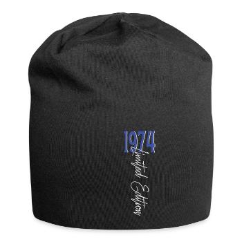 1974 Vintage anniversaire drôles dictons - Bonnet en jersey - noir - Devant