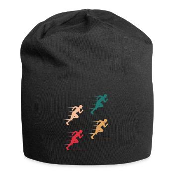 Colorful Sprinter Action Gift - Jersey Beanie - black - Front