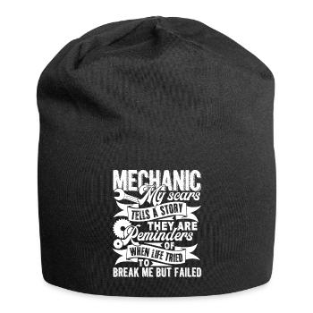 Mechanic Mechanic My Scars Tell A Story - Jersey Beanie - black - Front