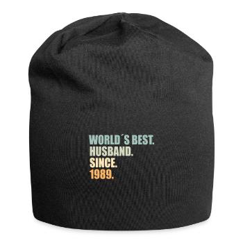Meilleur mari depuis 1989 35e anniversaire de mariage - Bonnet en jersey - noir - Devant