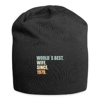 Best wife since 1979 45th wedding anniversary - Jersey Beanie - black - Front
