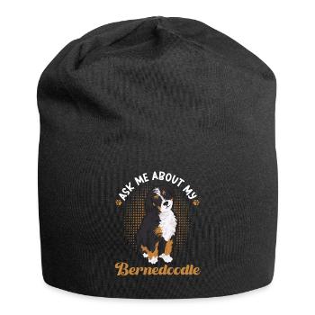 Bernedoodle Dog - Jersey Beanie - black - Front