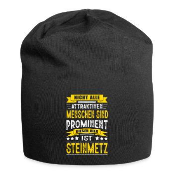 Nicht Alle Menschen Sind Prominent Steinmetz - Jersey-Beanie - Schwarz - Vorne