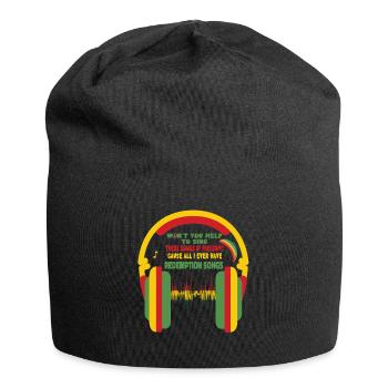 Redemption Songs Reggae Rasta Reggaeton Motiv - Jersey-Beanie - Schwarz - Vorne