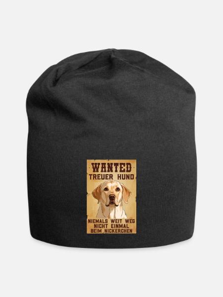 Labrador Besitzer WANTED Labrador Lustiges - Jersey-Beanie - Schwarz