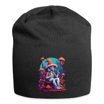 Champignons des forêts extraterrestres Transe psychédélique de Goa - Bonnet en jersey - noir - Devant